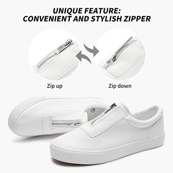 Adokoo Women's Casual Sneakers PU Leather, size‎ 6 US / 37 EU - Picture 2 of 16